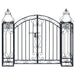 Poort decoratief 122x20,5x100 cm smeedijzer