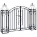 Poort decoratief 122x20,5x100 cm smeedijzer