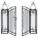 Poort decoratief 122x20,5x100 cm smeedijzer