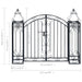 Poort decoratief 122x20,5x100 cm smeedijzer