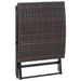 Kruk inklapbaar poly rattan bruin