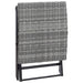 Kruk inklapbaar poly rattan grijs