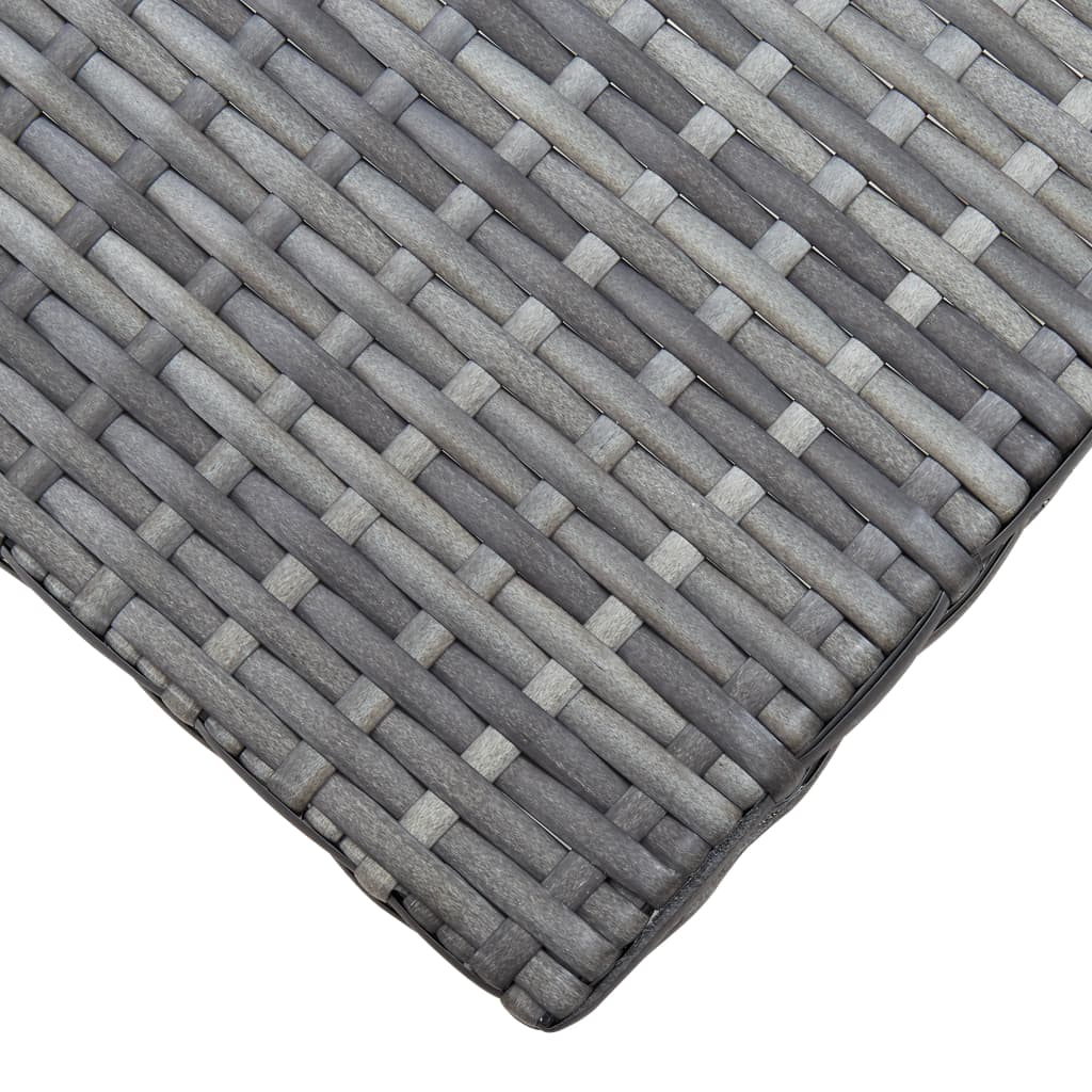 Kruk inklapbaar poly rattan grijs