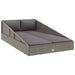 Tuinbed 110x200 cm poly rattan grijs