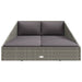 Tuinbed 110x200 cm poly rattan grijs