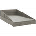 Tuinbed 110x200 cm poly rattan grijs