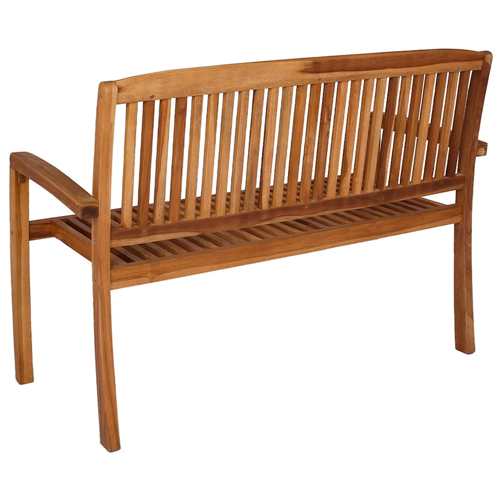 Tuinbank 2-zits stapelbaar 120 cm massief teakhout