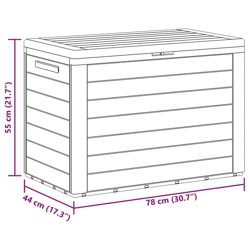 Tuinbox 78x44x55 cm antraciet