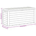 Tuinbox 116x44x55 cm antraciet