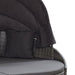 Loungebed met luifel poly rattan grijs