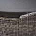 Loungebed met luifel poly rattan grijs