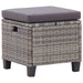 6-delige Loungeset met kussens poly rattan donkergrijs