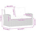Tuinbank 2-zits met kussens 124 cm poly rattan zwart