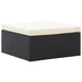 Tuinbed met luifel poly rattan zwart