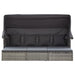 Tuinbed met luifel poly rattan gemengd grijs