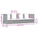 Tuinbed met kussens poly rattan zwart