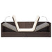 Tuinbed met kussens poly rattan bruin