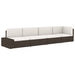 Middenbank sectioneel poly rattan zwart