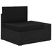Hoekbank Met Linkerarmleuning Sectioneel Poly Rattan Zwart 1 Hoekbank (linkerarmleuning)
