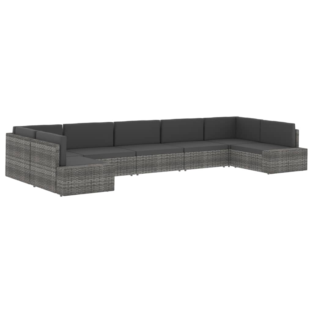 Hoekbank Met Linkerarmleuning Sectioneel Poly Rattan Zwart 1 Hoekbank (linkerarmleuning)