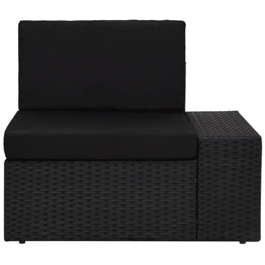 Hoekbank Met Linkerarmleuning Sectioneel Poly Rattan Zwart 1 Hoekbank (linkerarmleuning)