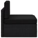 Hoekbank Met Linkerarmleuning Sectioneel Poly Rattan Zwart 1 Hoekbank (linkerarmleuning)