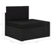 Hoekbank Met Linkerarmleuning Sectioneel Poly Rattan Zwart 1 Hoekbank (linkerarmleuning)