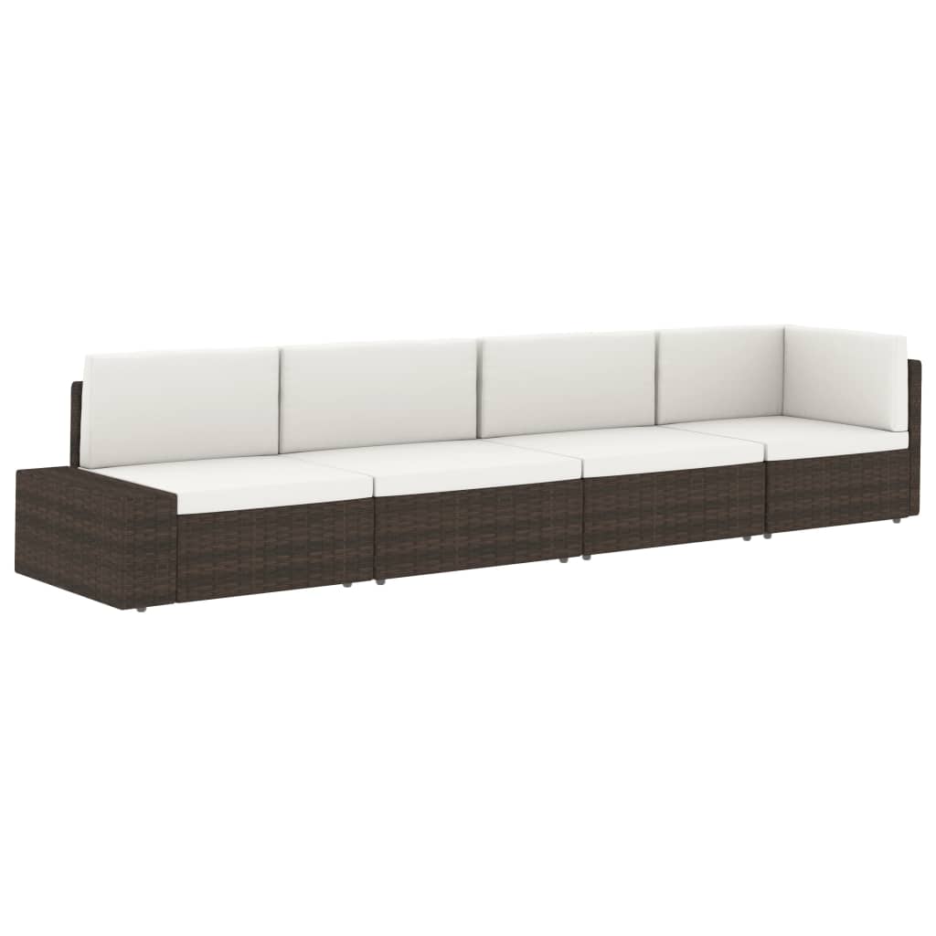Hoekbank Met Linkerarmleuning Sectioneel Poly Rattan Zwart 1 Hoekbank (linkerarmleuning)