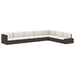 Hoekbank Met Linkerarmleuning Sectioneel Poly Rattan Zwart 1 Hoekbank (linkerarmleuning)