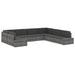Hoekbank Met Linkerarmleuning Sectioneel Poly Rattan Zwart 1 Hoekbank (linkerarmleuning)