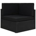 Hoekbank sectioneel poly rattan zwart