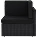Hoekbank sectioneel poly rattan zwart