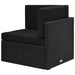 Hoekbank sectioneel poly rattan zwart