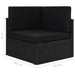 Hoekbank sectioneel poly rattan zwart