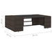 2-Delige Loungeset Poly Rattan Bruin 1 Middenbank + salontafel