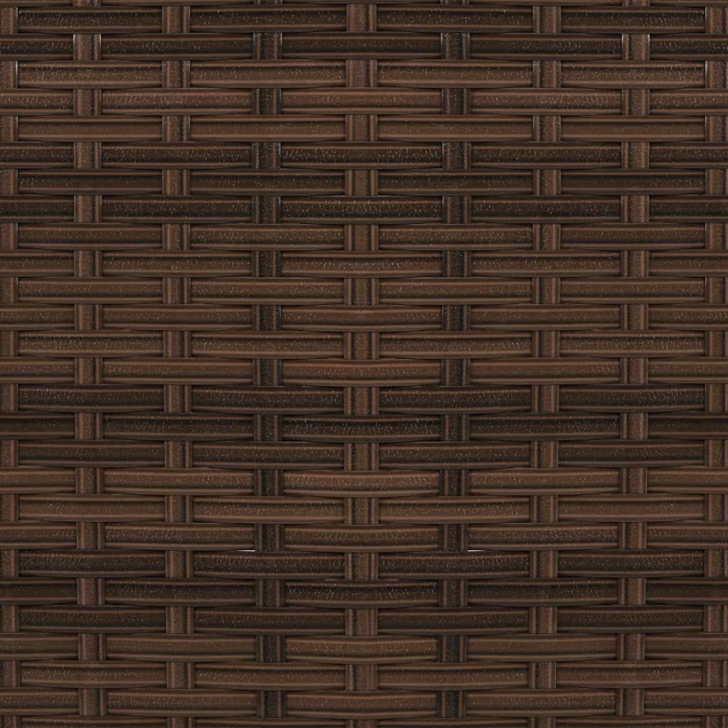 2-Delige Loungeset Poly Rattan Bruin 1 Middenbank + salontafel