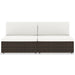 Tweezitsbank sectioneel poly rattan bruin