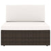 Tweezitsbank sectioneel poly rattan bruin