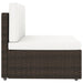 Tweezitsbank sectioneel poly rattan bruin