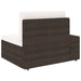 3-Delige Loungeset Poly Rattan Bruin 1 Hoekbank (linkerarmleuning) + hoekbank (rechterarmleuning) + salontafel