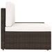 3-Delige Loungeset Poly Rattan Bruin 1 Hoekbank (linkerarmleuning) + hoekbank (rechterarmleuning) + salontafel