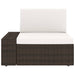 3-Delige Loungeset Poly Rattan Bruin 1 Hoekbank (linkerarmleuning) + hoekbank (rechterarmleuning) + salontafel