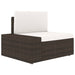 3-Delige Loungeset Poly Rattan Bruin 1 Hoekbank (linkerarmleuning) + hoekbank (rechterarmleuning) + salontafel