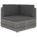 Hoekbank sectioneel poly rattan grijs
