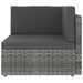 Hoekbank sectioneel poly rattan grijs