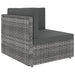 Hoekbank sectioneel poly rattan grijs