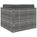 Hoekbank sectioneel poly rattan grijs