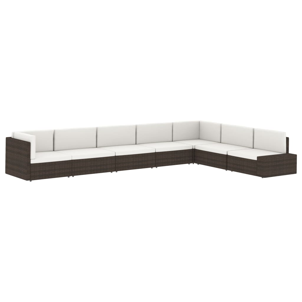 Hoekbank sectioneel poly rattan grijs