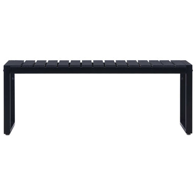 Tuinbank 120,5 Cm Ps-Plaat Zwart 120.5 x 40 x 45 cm