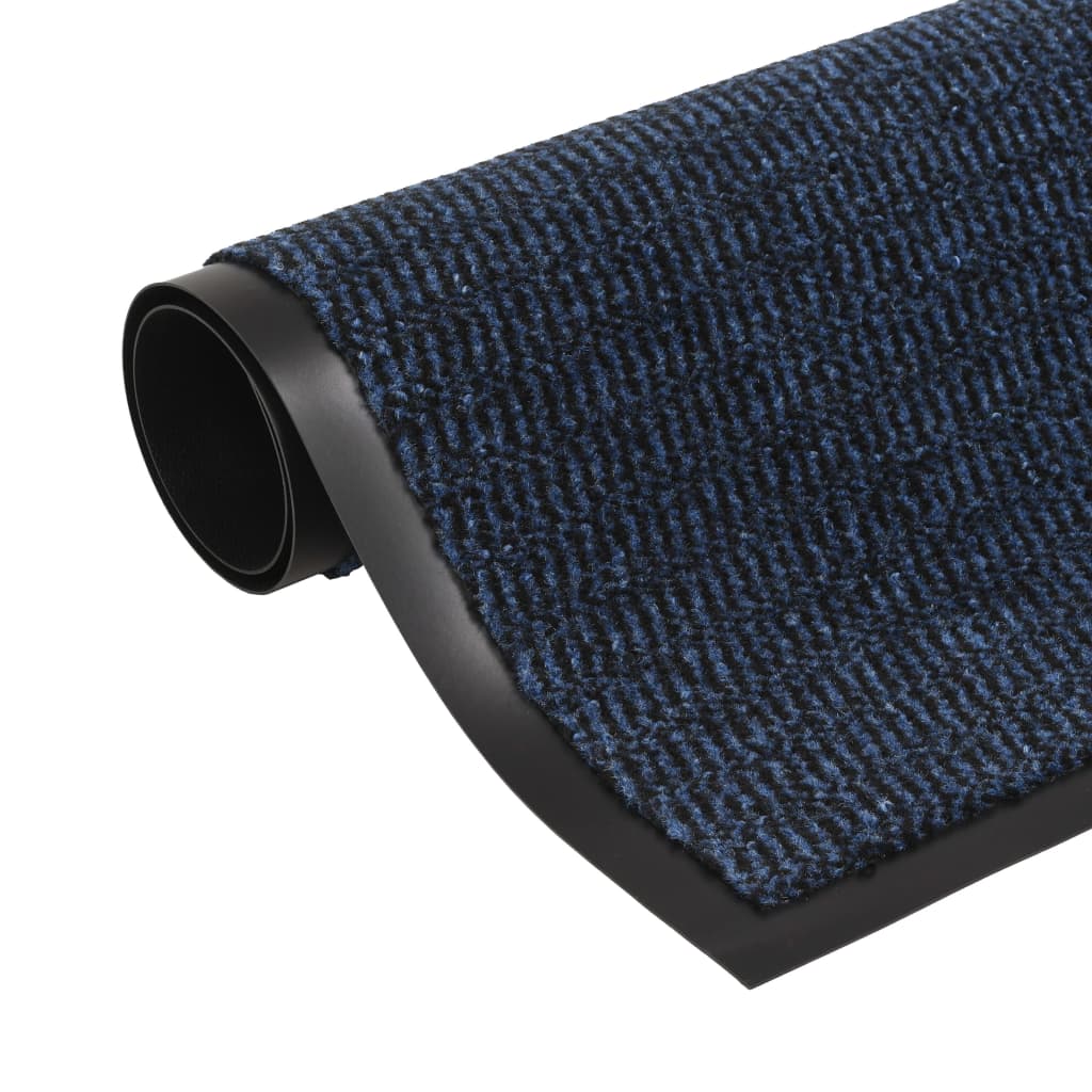 Droogloopmatten 2 st rechthoekig getuft 60x90 cm blauw